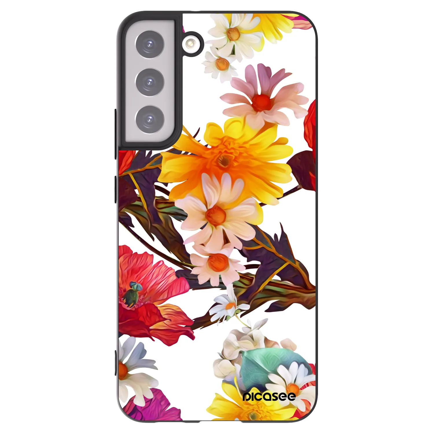 Picasee Μαύρη θήκη σιλικόνης για Samsung Galaxy S22+ 5G - Meadow