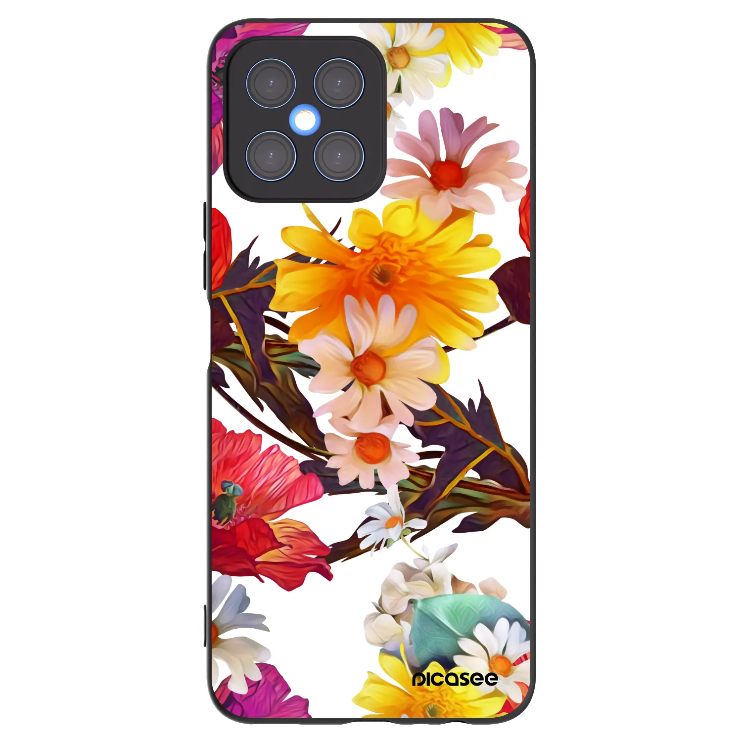 Picasee Μαύρη θήκη σιλικόνης για Honor X8 4G - Meadow