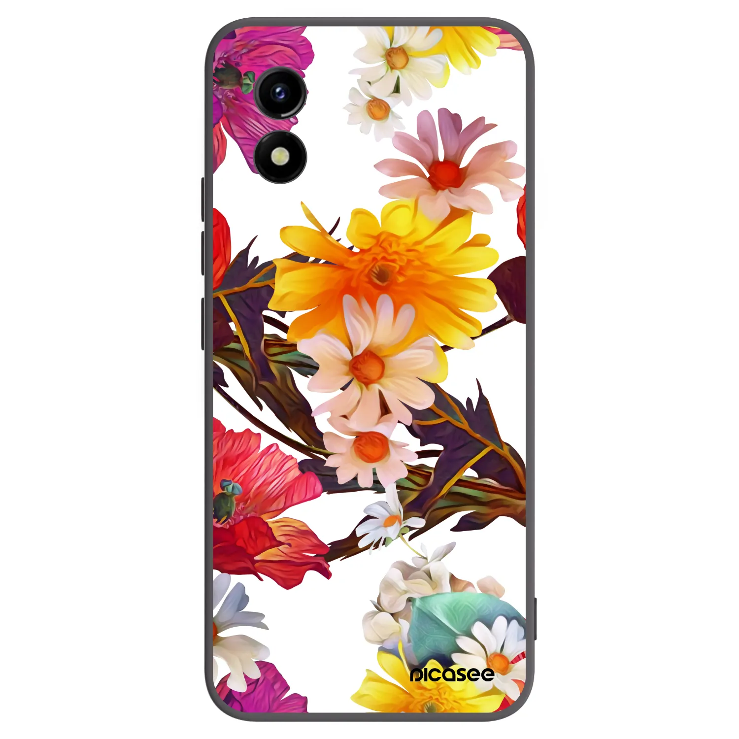 Picasee Μαύρη θήκη σιλικόνης για Vivo Y01 - Meadow