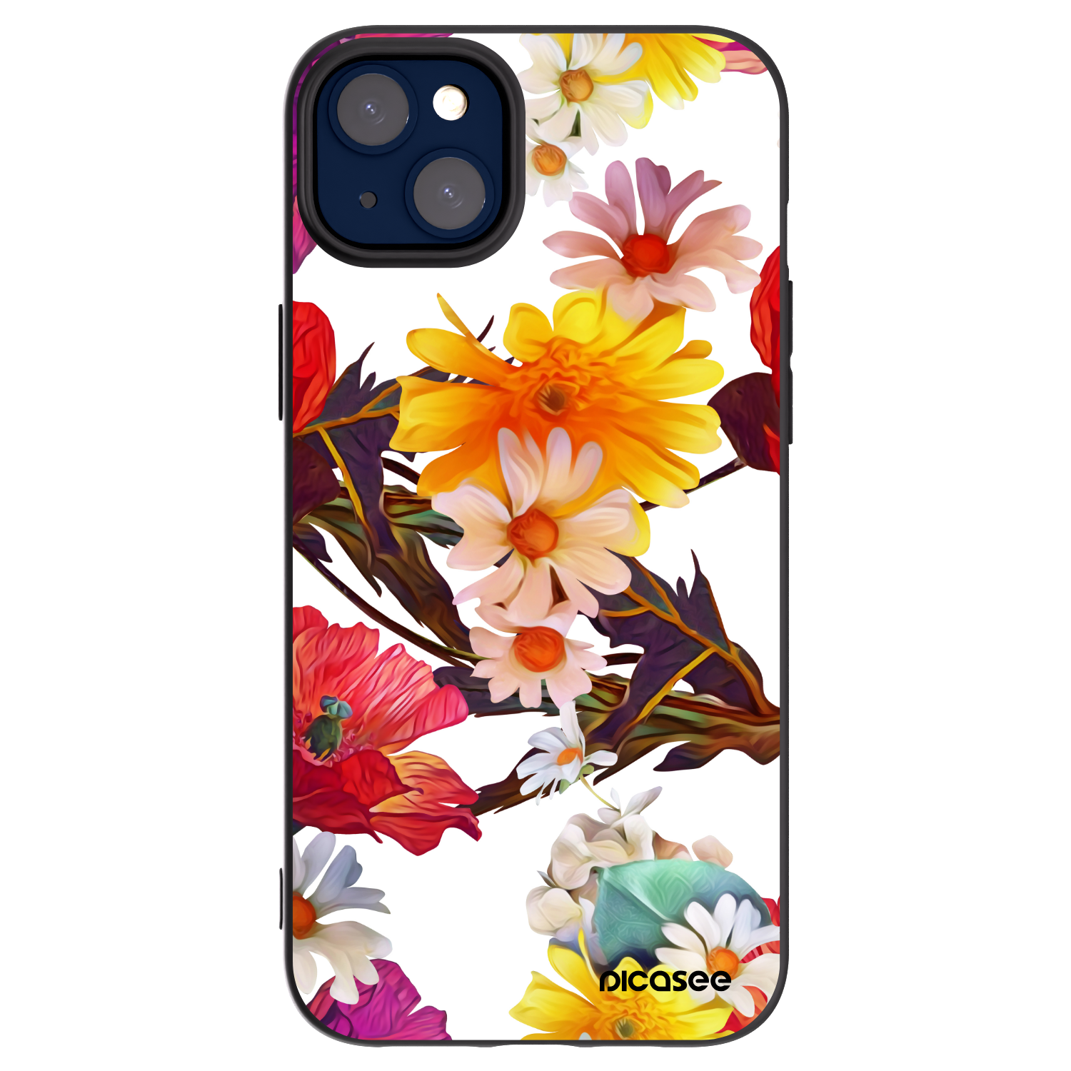 Picasee Μαύρη θήκη σιλικόνης για Apple iPhone 14 Plus - Meadow