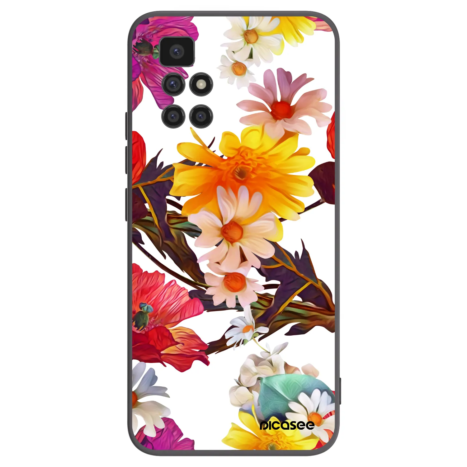 Picasee Μαύρη θήκη σιλικόνης για Xiaomi Redmi 10 (2022) - Meadow