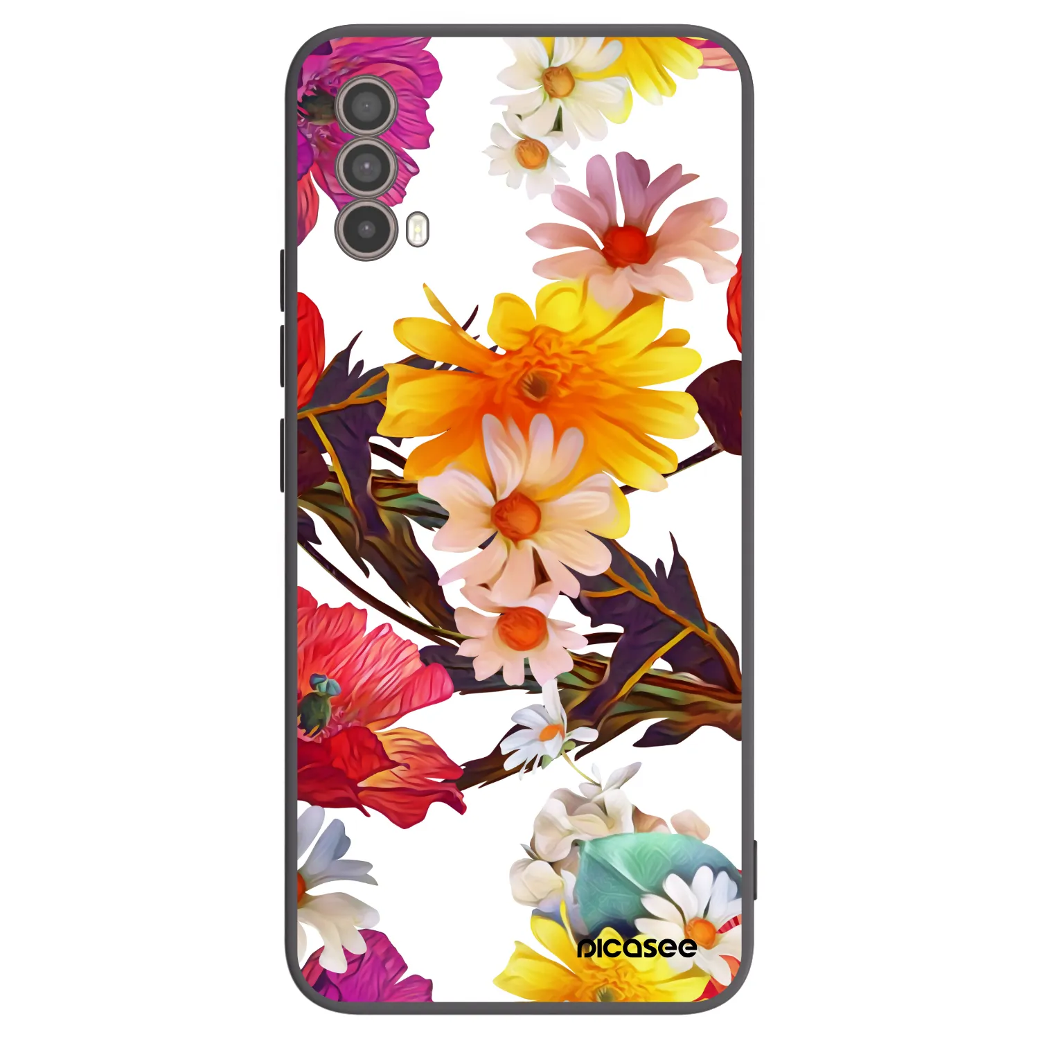 Picasee Μαύρη θήκη σιλικόνης για Motorola Moto E40 - Meadow
