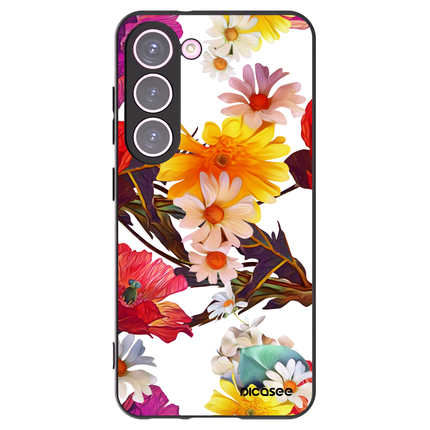 Picasee Μαύρη θήκη σιλικόνης για Samsung Galaxy S23 5G - Meadow