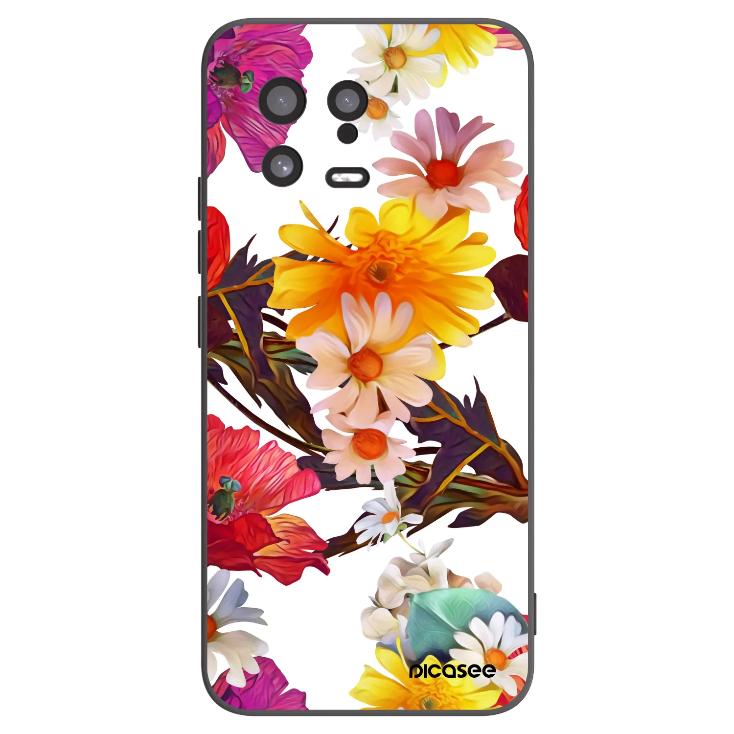 Picasee Μαύρη θήκη σιλικόνης για Xiaomi 13 - Meadow