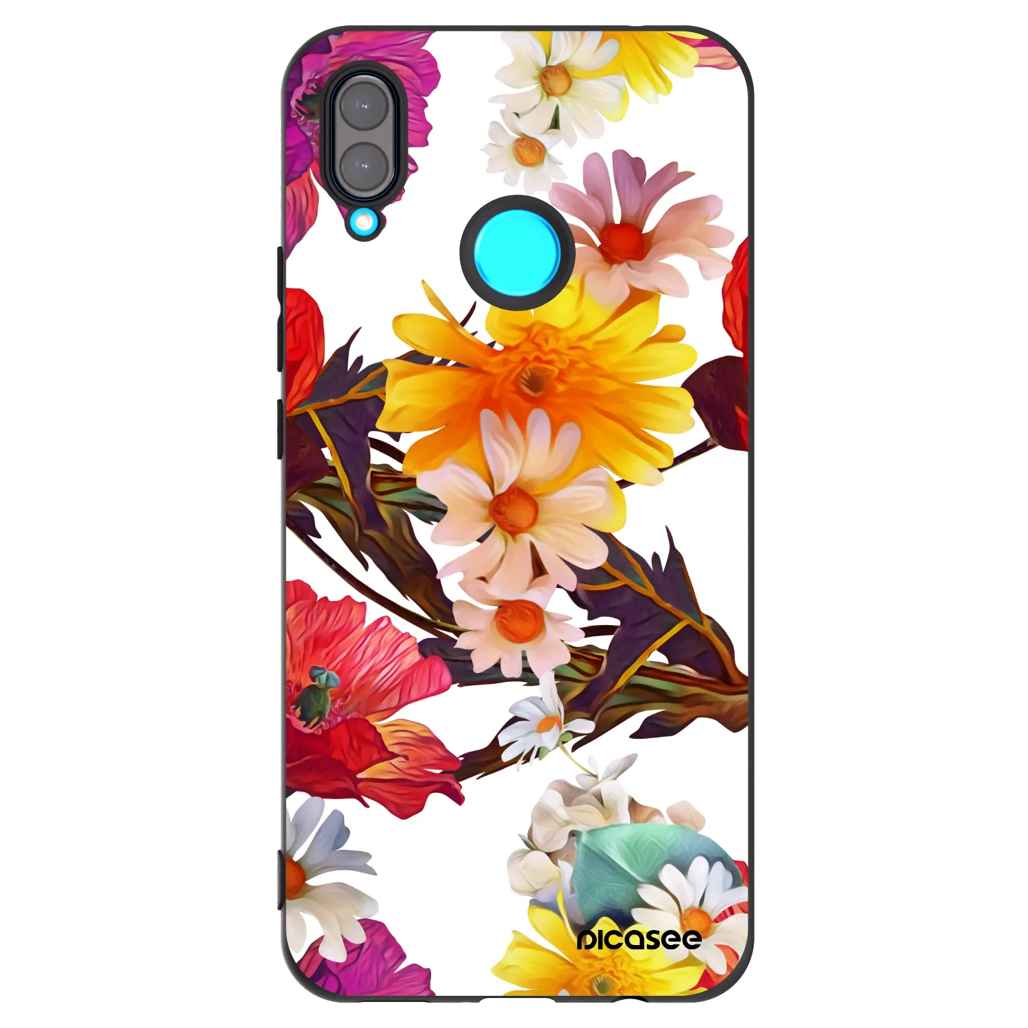 Picasee Μαύρη θήκη σιλικόνης για Huawei Nova 3i - Meadow