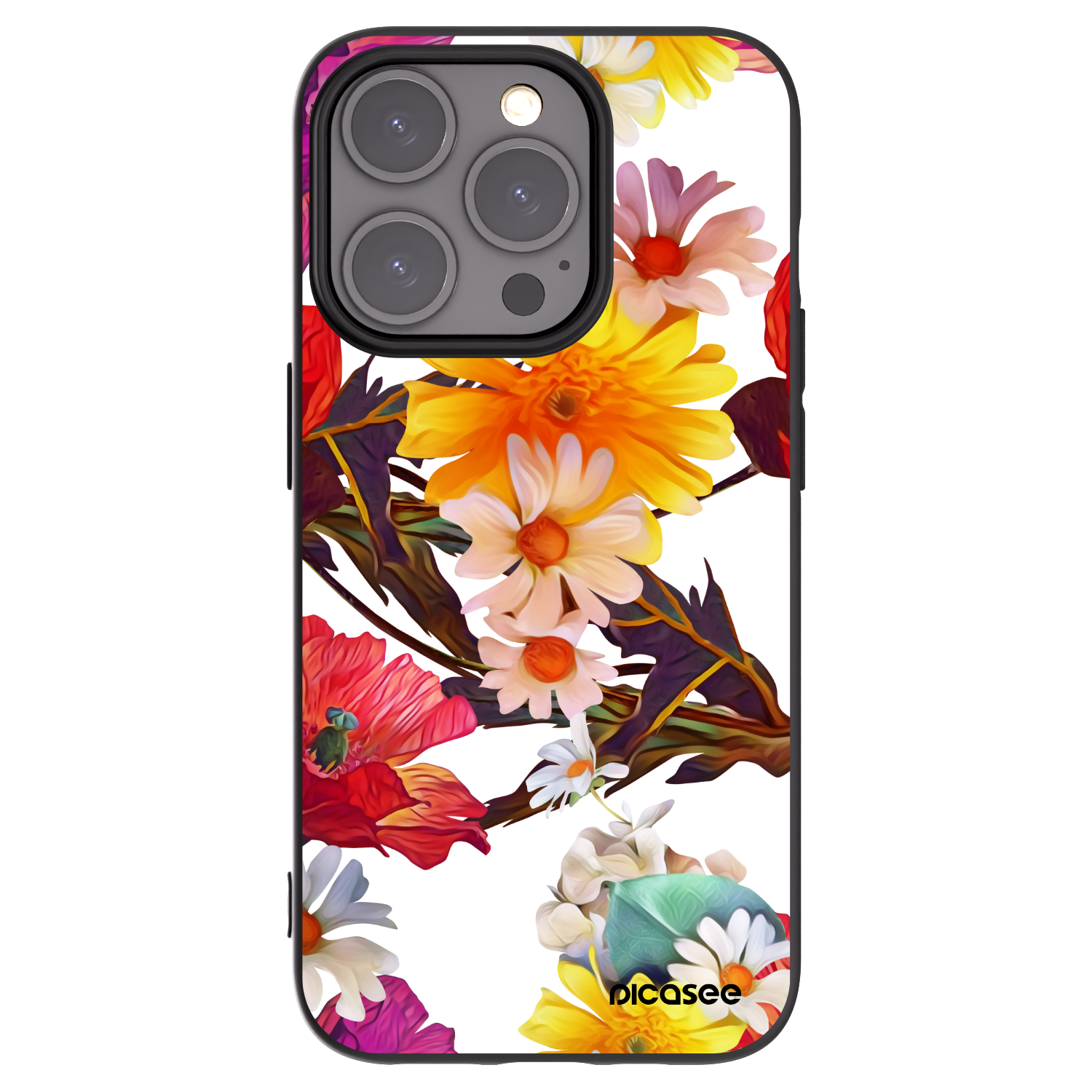 Picasee Μαύρη θήκη σιλικόνης για Apple iPhone 15 Pro - Meadow
