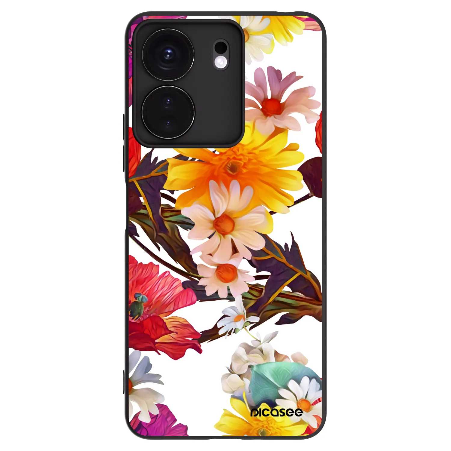 Picasee Μαύρη θήκη σιλικόνης για Xiaomi Redmi 13C 4G - Meadow