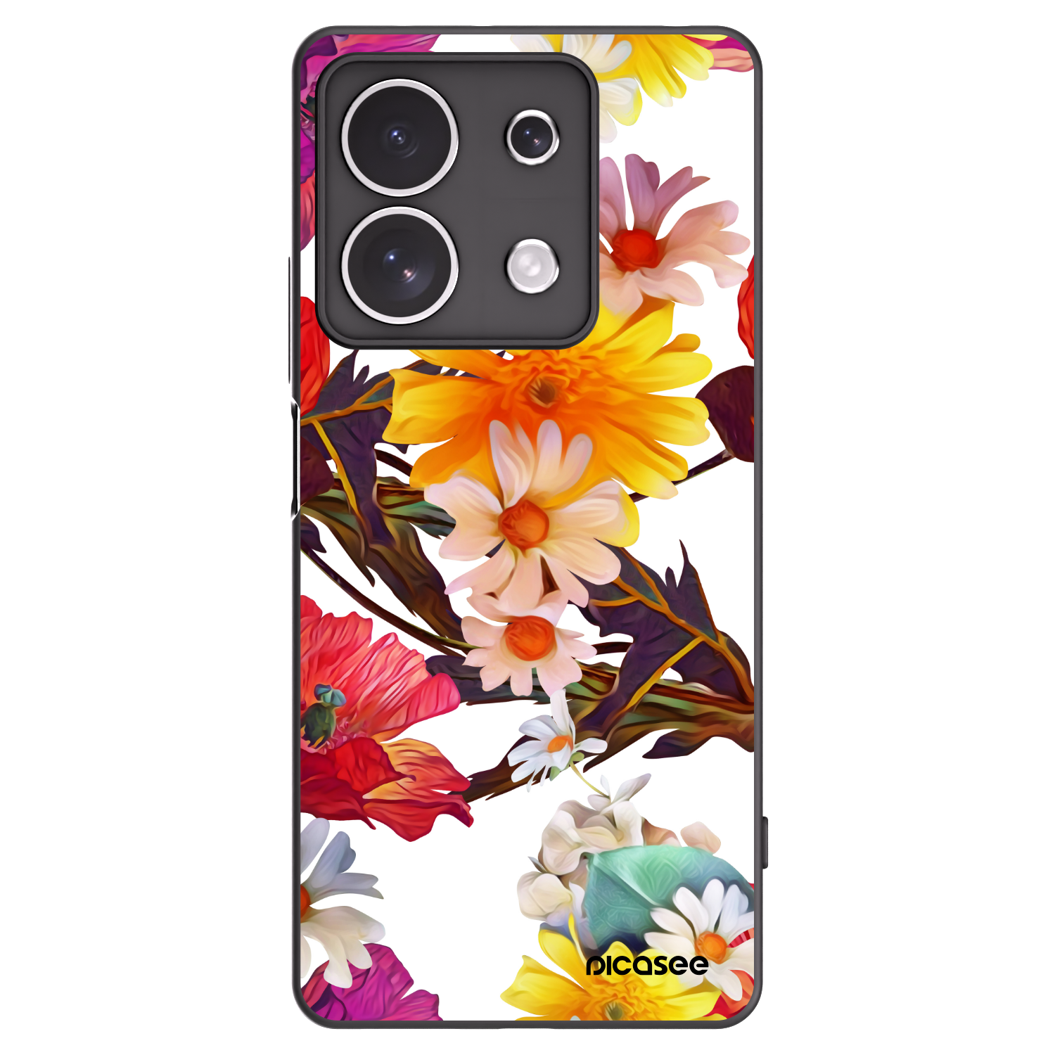 Picasee Μαύρη θήκη σιλικόνης για Xiaomi Redmi Note 13 4G - Meadow