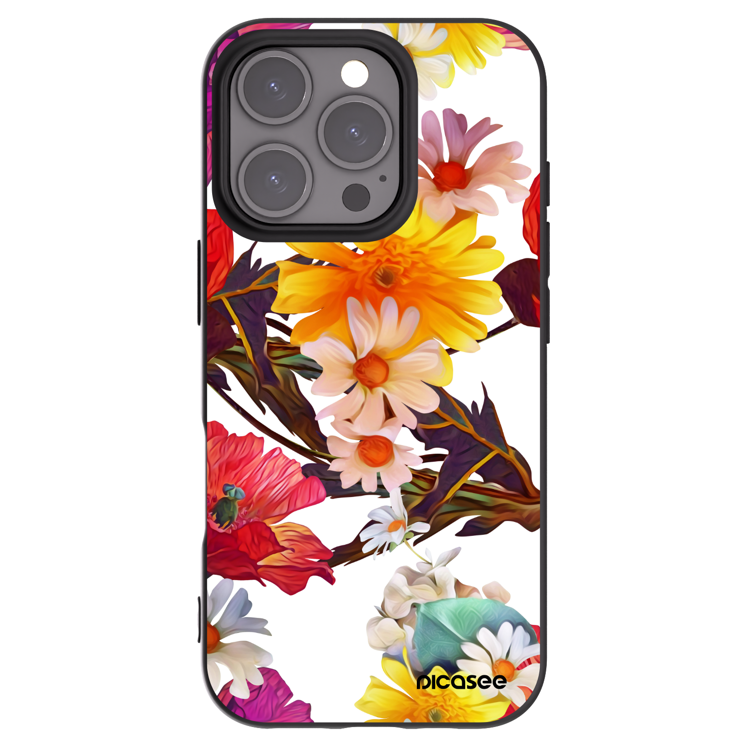 Picasee Μαύρη θήκη σιλικόνης για Apple iPhone 16 Pro - Meadow