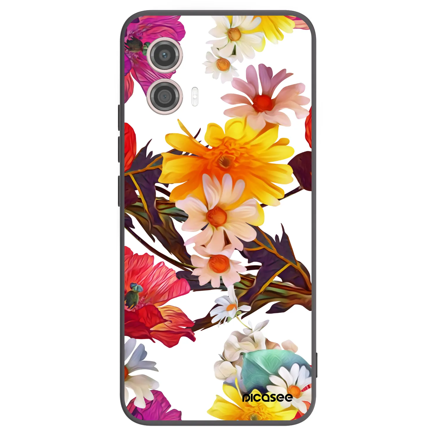 Picasee Μαύρη θήκη σιλικόνης για Motorola Moto G53 5G - Meadow