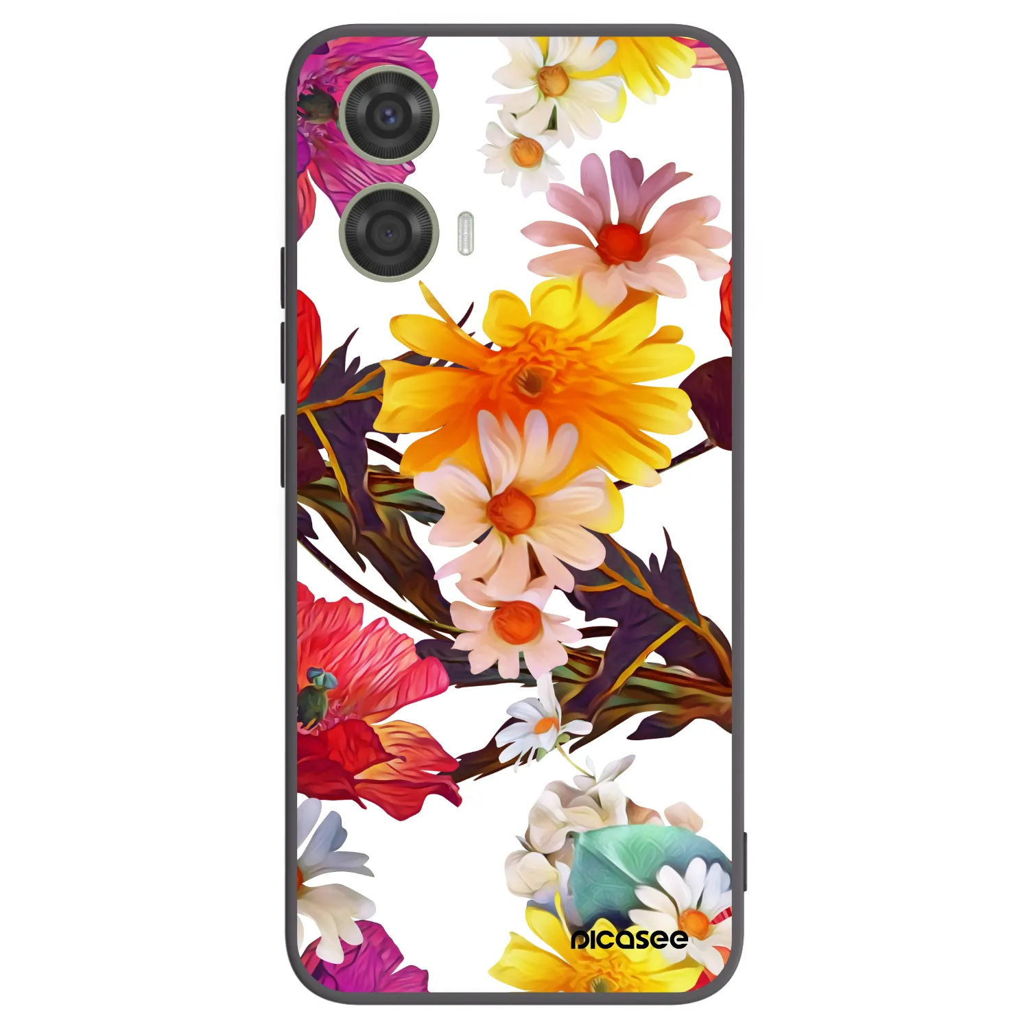 Picasee Μαύρη θήκη σιλικόνης για Motorola Moto G24 - Meadow