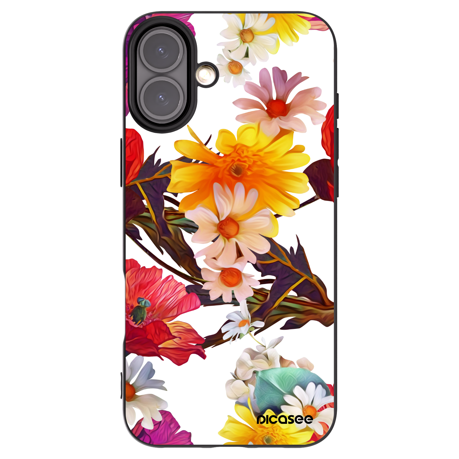 Picasee Μαύρη θήκη σιλικόνης για Apple iPhone 16 Plus - Meadow
