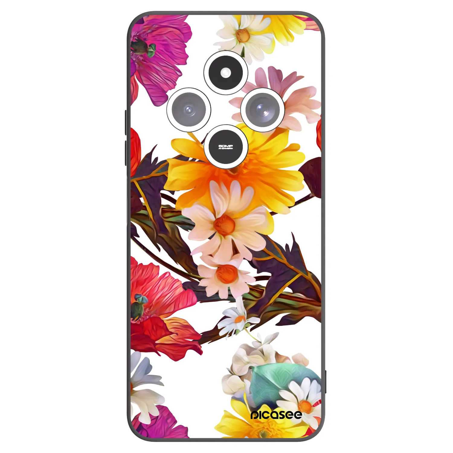 Picasee Μαύρη θήκη σιλικόνης για Xiaomi Redmi 14C - Meadow