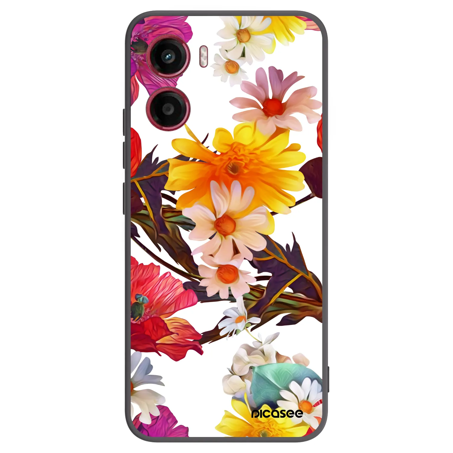 Picasee Μαύρη θήκη σιλικόνης για Motorola Moto G05 - Meadow