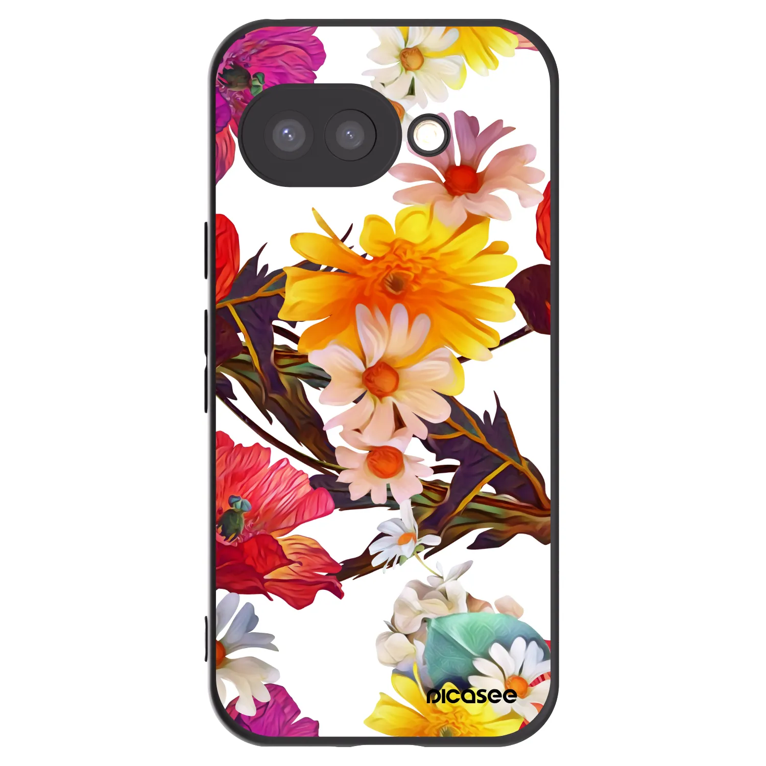 Picasee Μαύρη θήκη σιλικόνης για Google Pixel 9a - Meadow