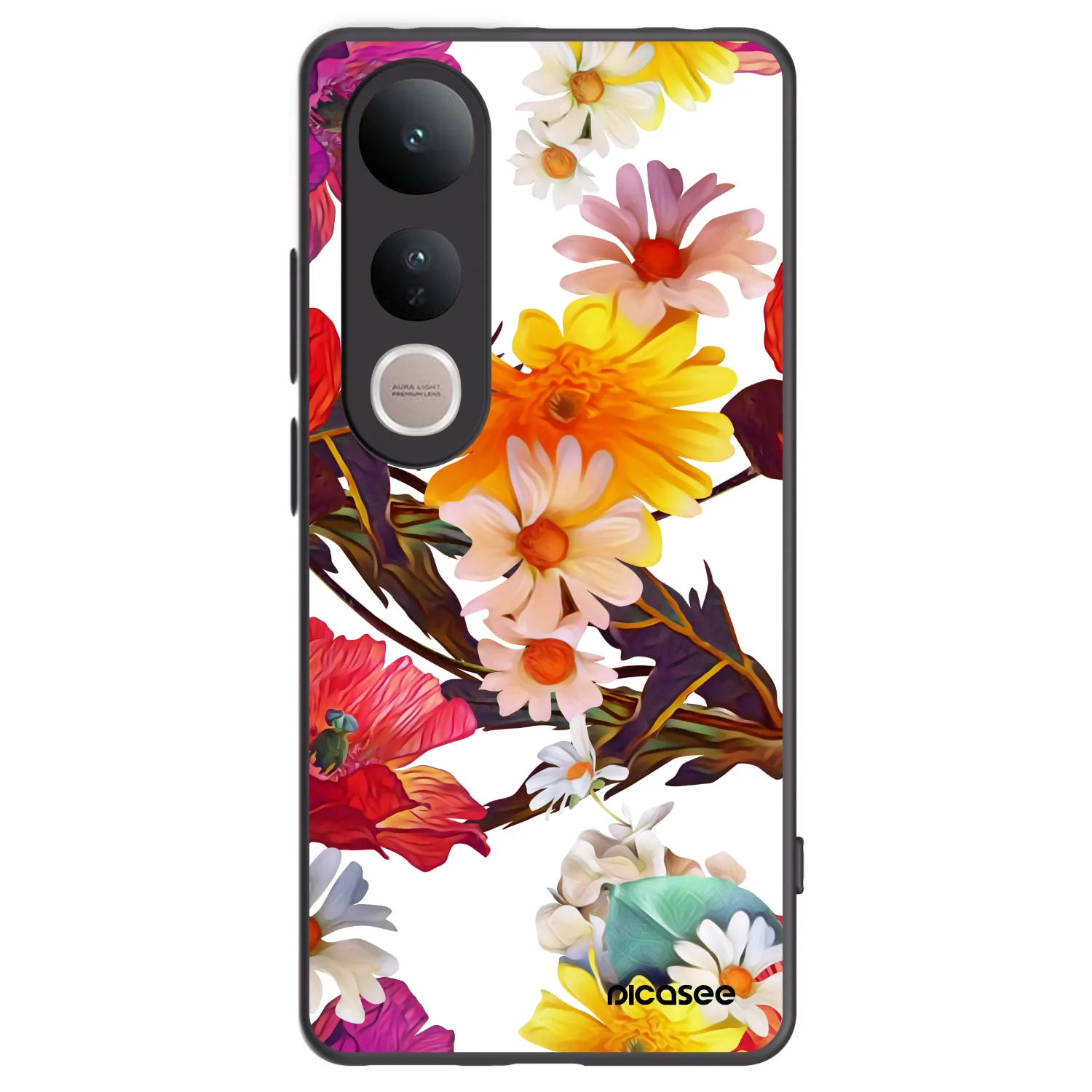 Picasee Μαύρη θήκη σιλικόνης για Vivo V50 Lite 5G - Meadow