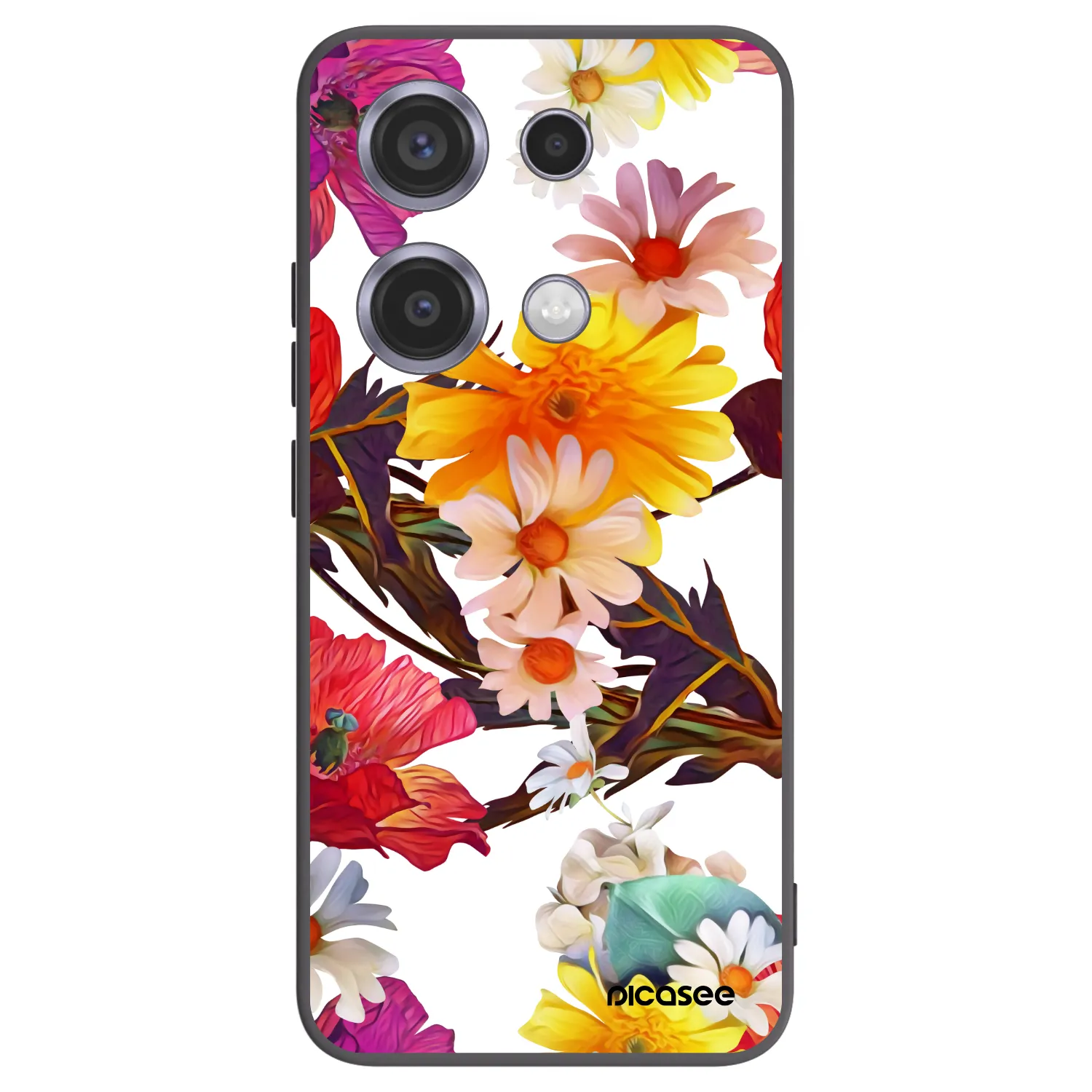 Picasee Μαύρη θήκη σιλικόνης για Xiaomi Redmi Note 14S - Meadow