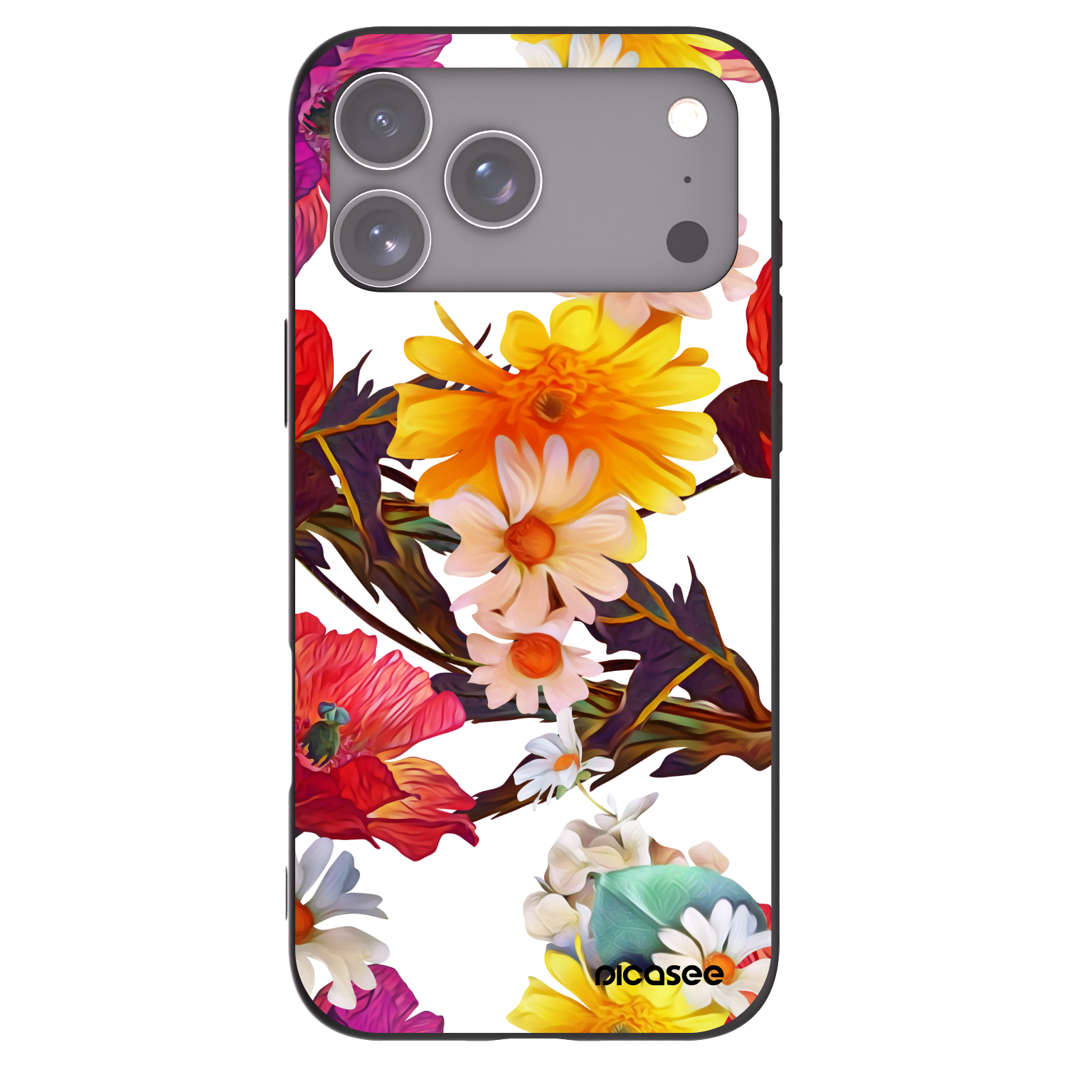Picasee Μαύρη θήκη σιλικόνης για Apple iPhone 17 Pro Max - Meadow