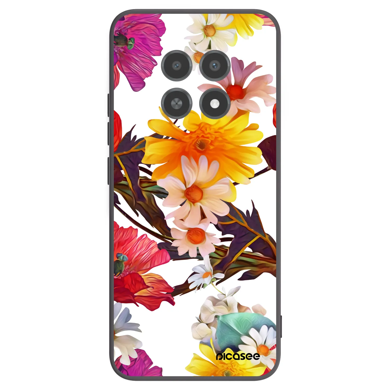 Picasee Μαύρη θήκη σιλικόνης για Realme 12X - Meadow