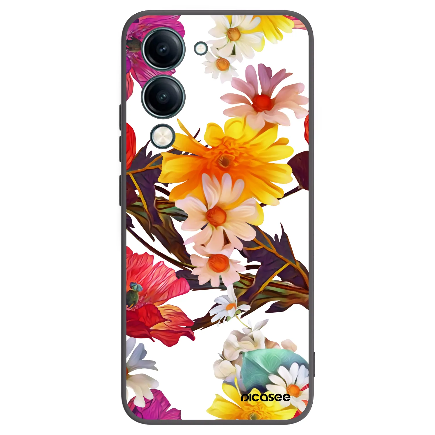 Picasee Μαύρη θήκη σιλικόνης για Vivo Y29s 5G - Meadow