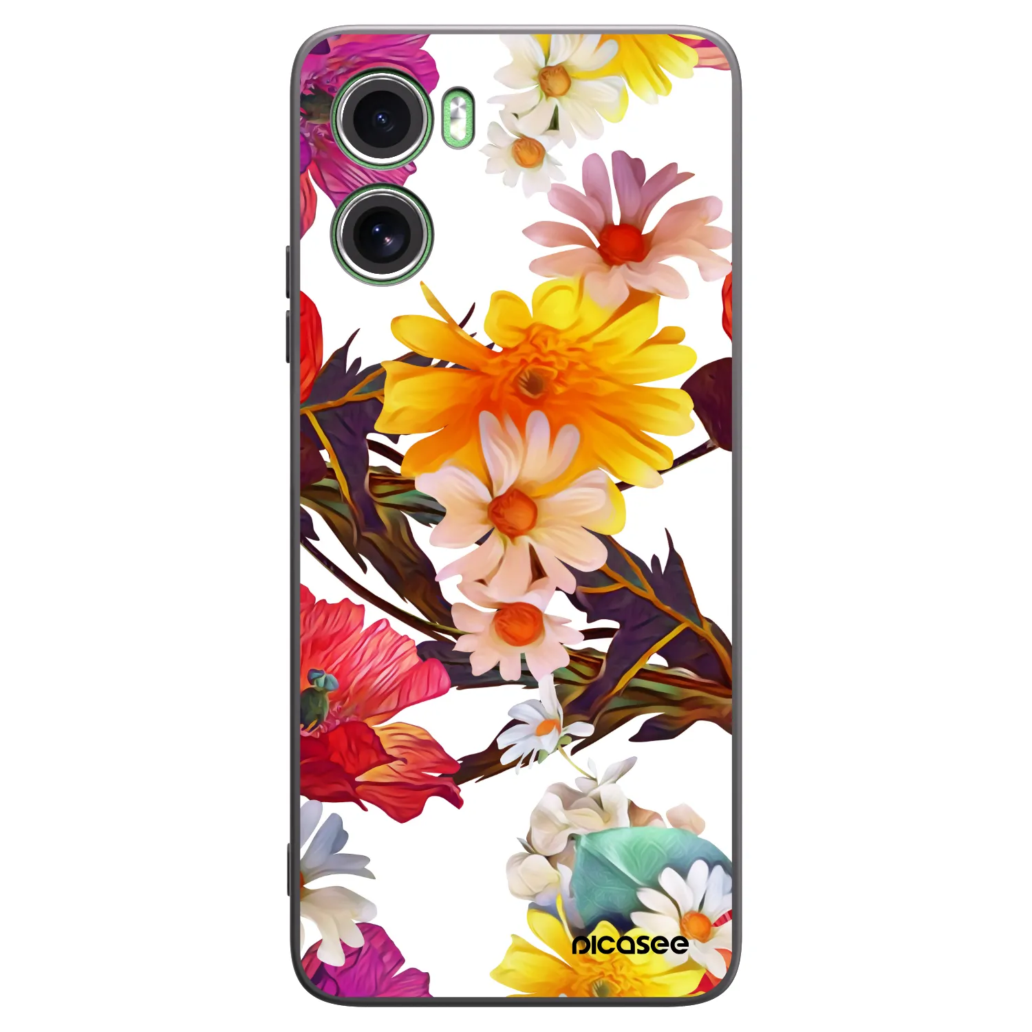 Picasee Μαύρη θήκη σιλικόνης για Motorola Moto G06 - Meadow