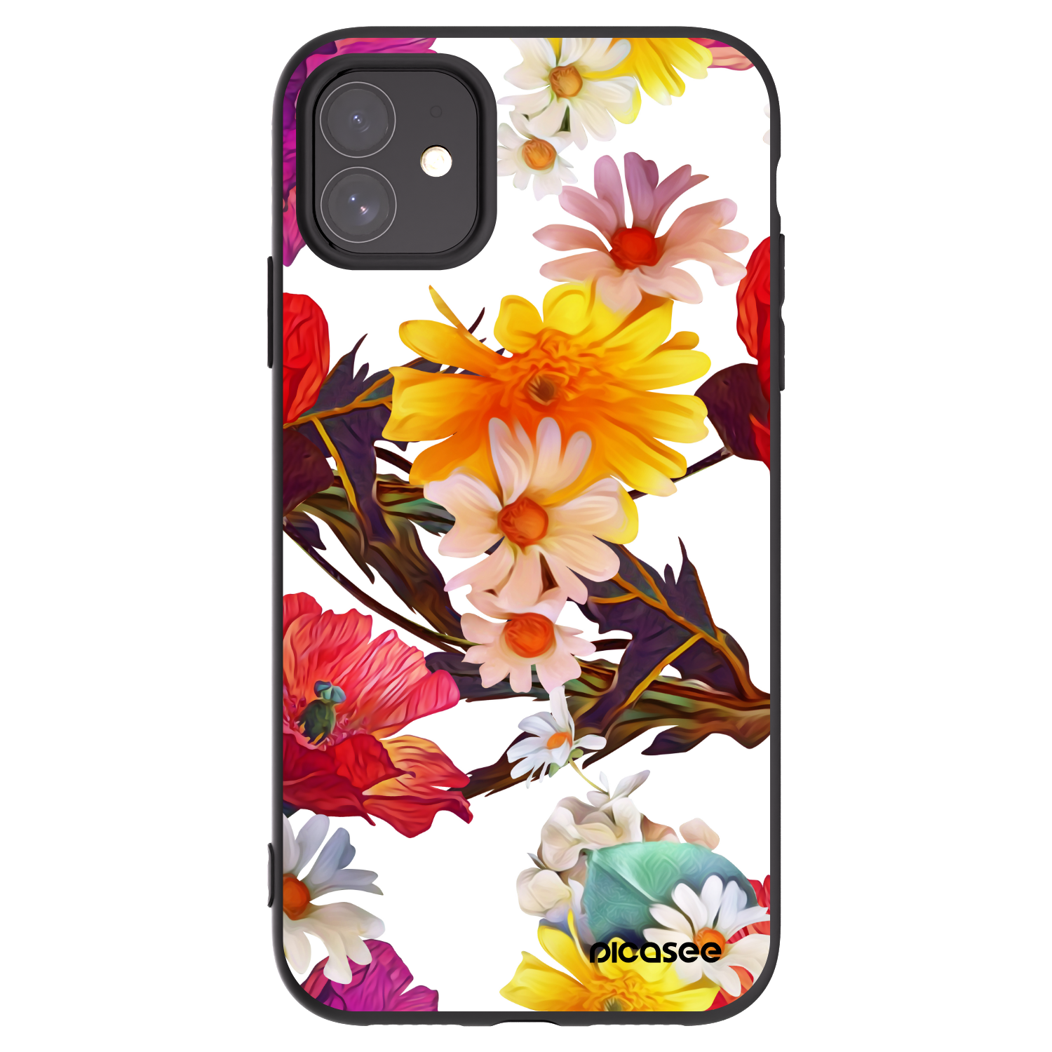 Picasee Μαύρη θήκη σιλικόνης για Apple iPhone 11 - Meadow