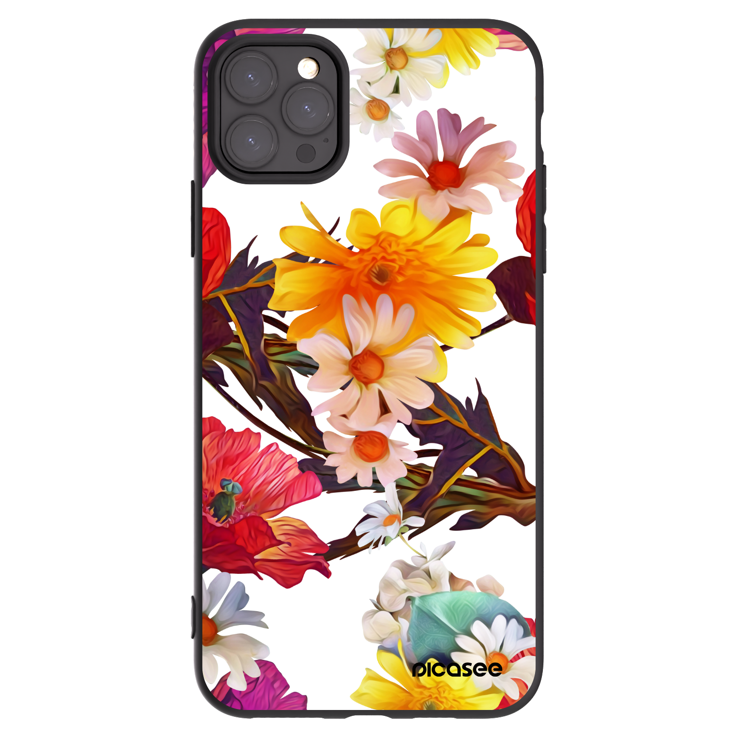 Picasee Μαύρη θήκη σιλικόνης για Apple iPhone 11 Pro Max - Meadow