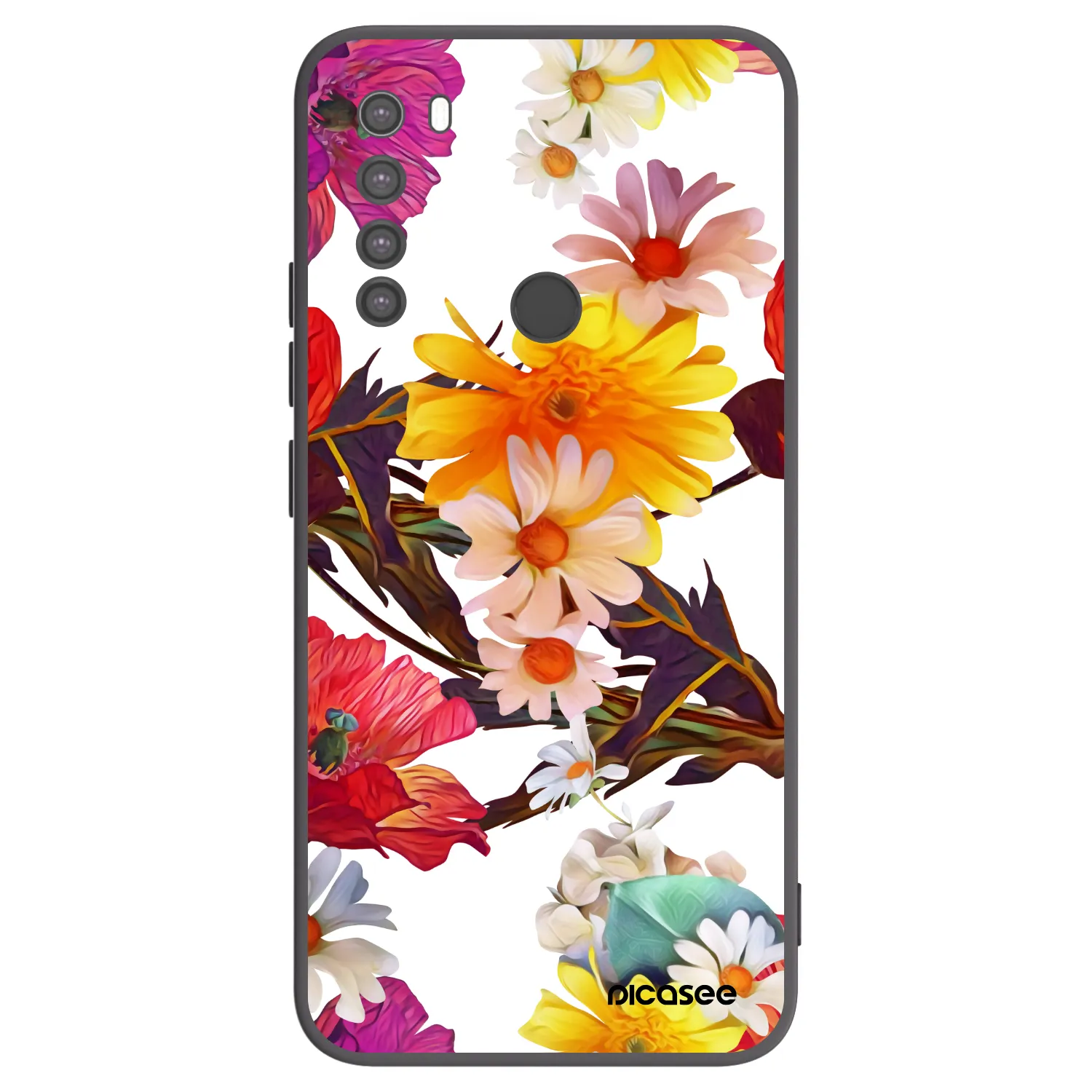Picasee Μαύρη θήκη σιλικόνης για Xiaomi Redmi Note 8 - Meadow