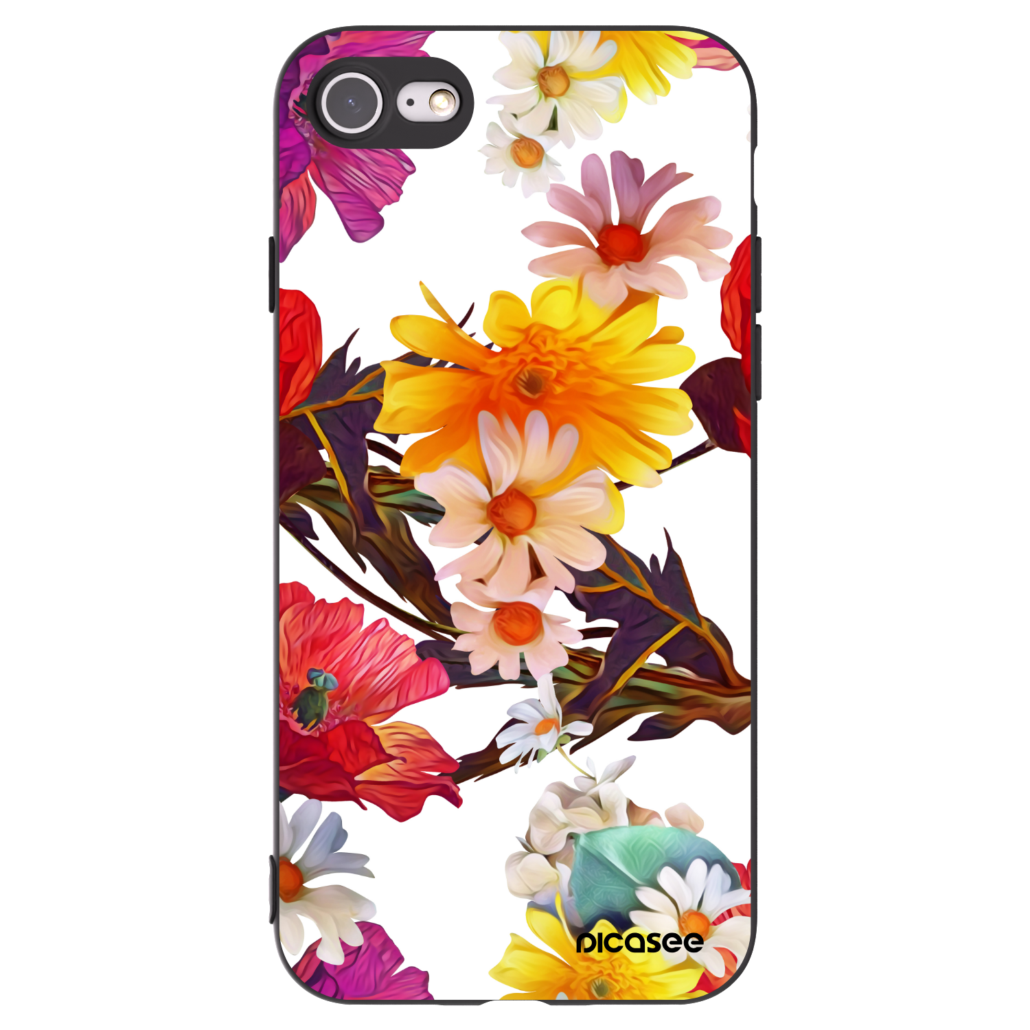 Picasee Μαύρη θήκη σιλικόνης για Apple iPhone SE 2020 - Meadow