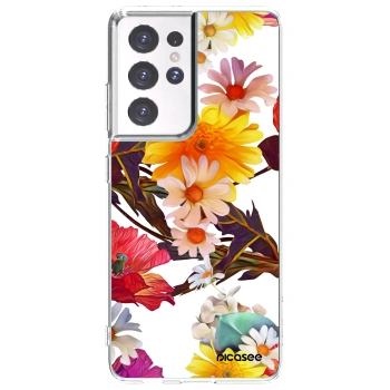 Picasee διαφανής θήκη σιλικόνης Samsung Galaxy S21 Ultra 5G G998B - Meadow