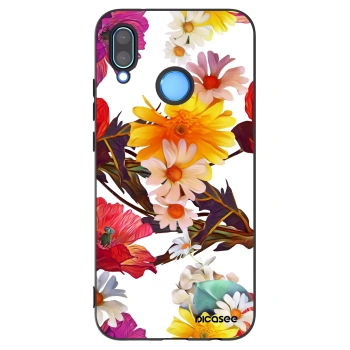 Picasee Μαύρη θήκη σιλικόνης για Huawei P20 Lite - Meadow