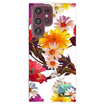 Picasee διαφανής θήκη σιλικόνης Samsung Galaxy S22 Ultra 5G - Meadow