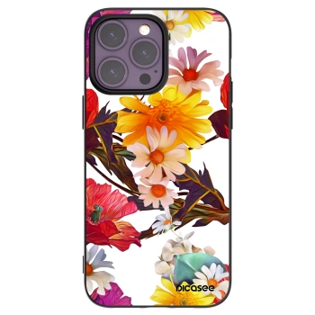 Picasee Μαύρη θήκη σιλικόνης για Apple iPhone 14 Pro Max - Meadow