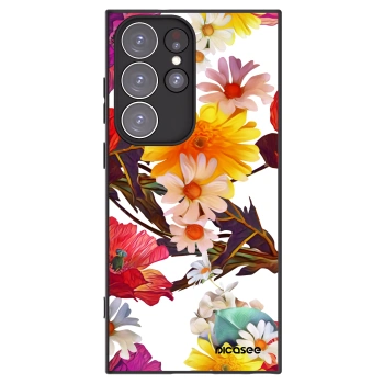 Picasee Μαύρη θήκη σιλικόνης για Samsung Galaxy S23 Ultra 5G - Meadow