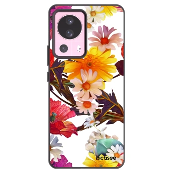 Picasee Μαύρη θήκη σιλικόνης για Xiaomi 13 Lite - Meadow