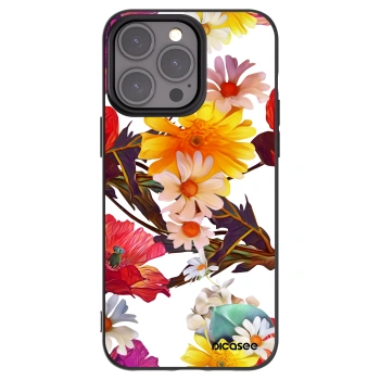 Picasee Μαύρη θήκη σιλικόνης για Apple iPhone 15 Pro Max - Meadow
