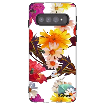 Picasee Μαύρη θήκη σιλικόνης για Samsung Galaxy S10 G973 - Meadow