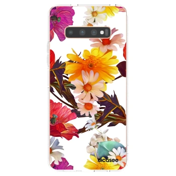 Picasee διαφανής θήκη σιλικόνης Samsung Galaxy S10 Plus G975 - Meadow