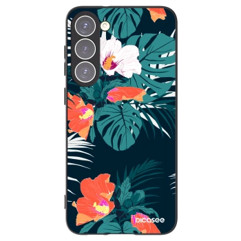 Picasee Μαύρη θήκη σιλικόνης για Samsung Galaxy S23+ 5G - Monstera Color