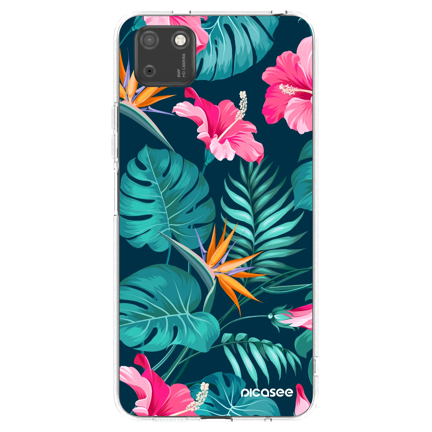 Picasee διαφανής θήκη σιλικόνης Huawei Y5P - Pink Monstera