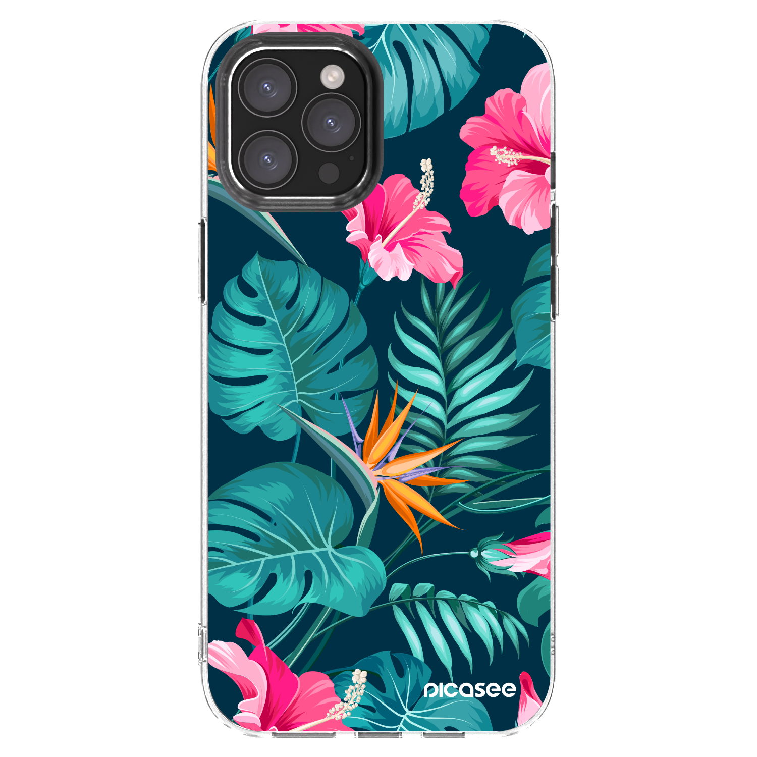Picasee διαφανής θήκη σιλικόνης Apple iPhone 12 Pro Max - Pink Monstera