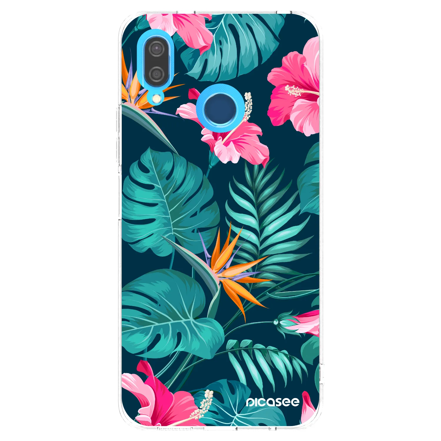 Picasee διαφανής θήκη σιλικόνης Huawei P20 Lite - Pink Monstera