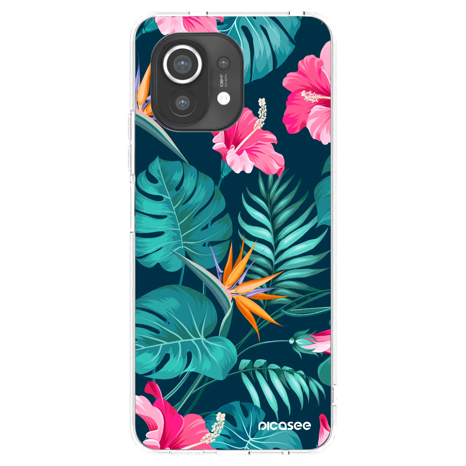 Picasee διαφανής θήκη σιλικόνης Xiaomi Mi 11 - Pink Monstera
