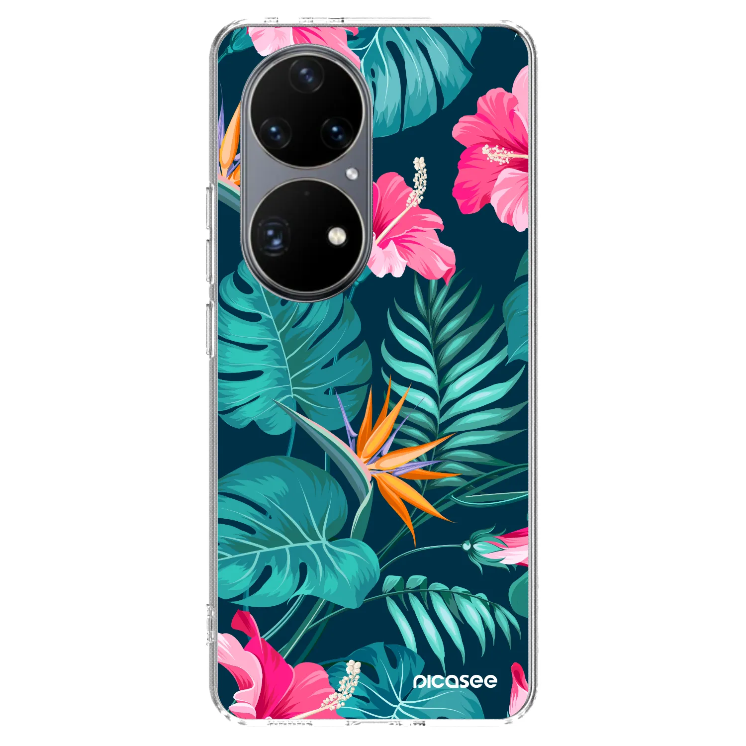 Picasee διαφανής θήκη σιλικόνης Huawei P50 - Pink Monstera
