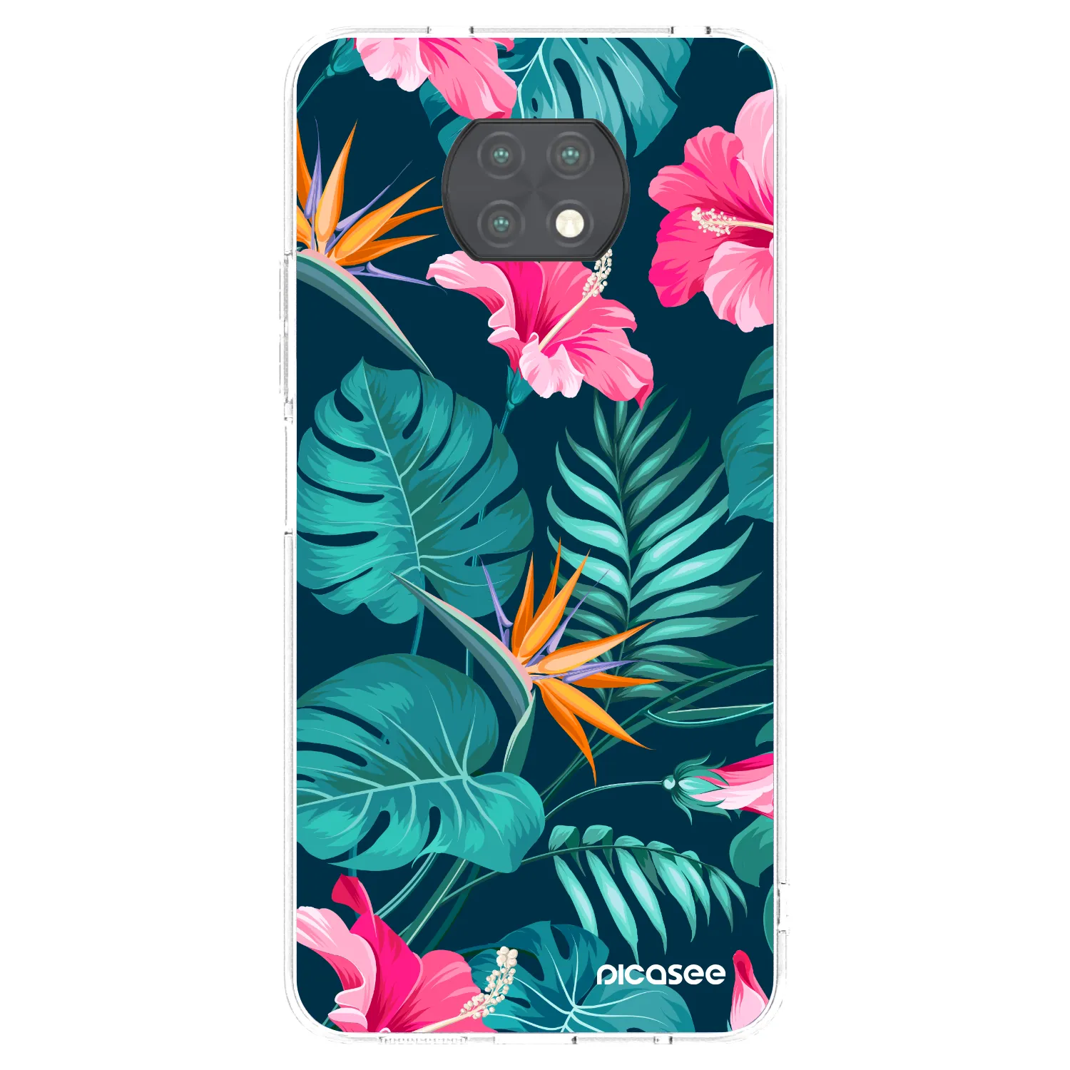 Picasee διαφανής θήκη σιλικόνης Xiaomi Redmi Note 9T - Pink Monstera