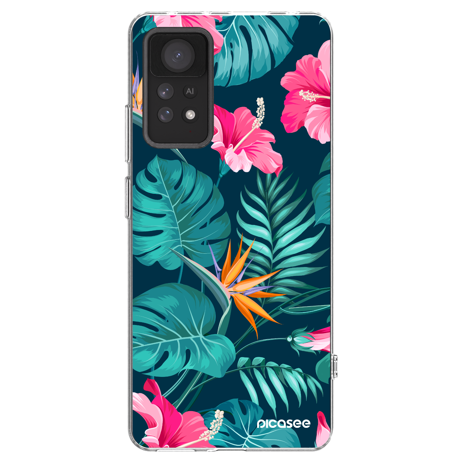 Picasee διαφανής θήκη σιλικόνης Xiaomi Redmi Note 11 Pro 5G - Pink Monstera