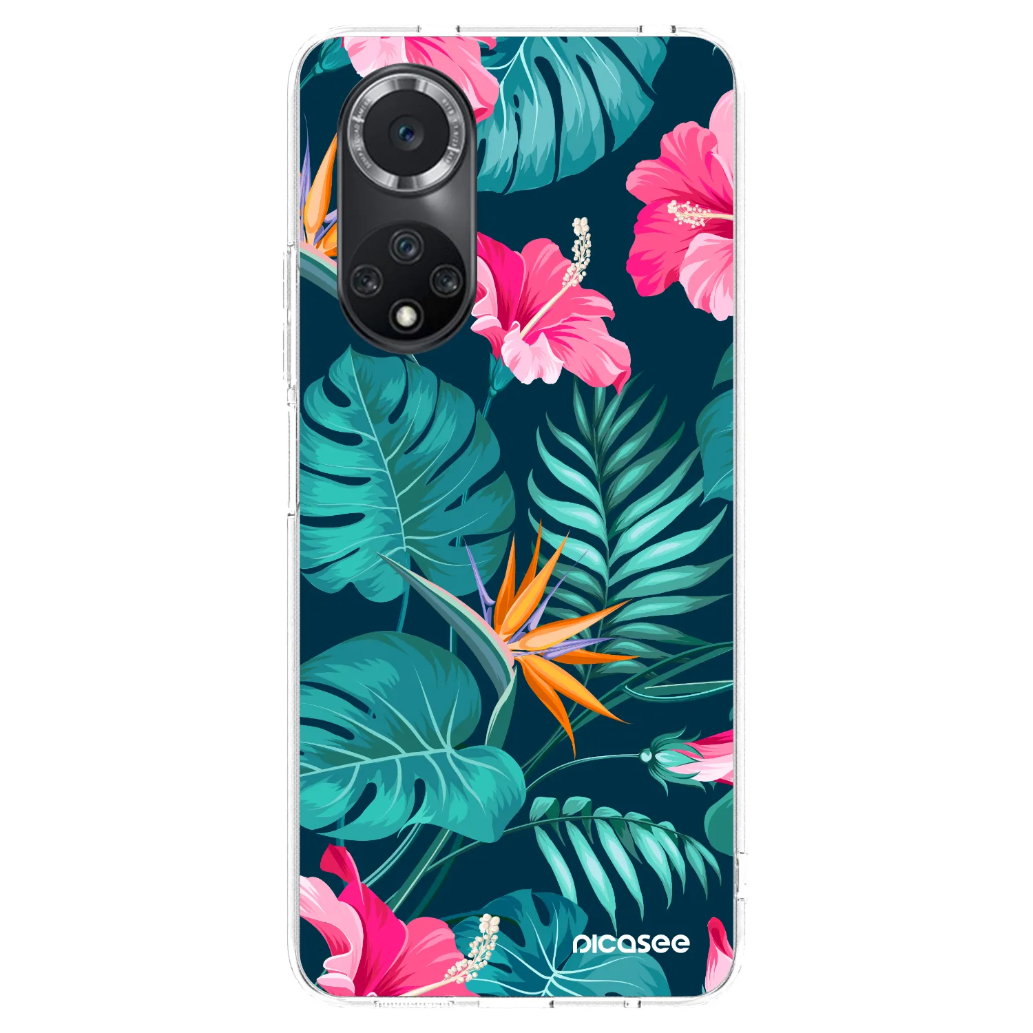 Picasee διαφανής θήκη σιλικόνης Huawei Nova 9 SE - Pink Monstera