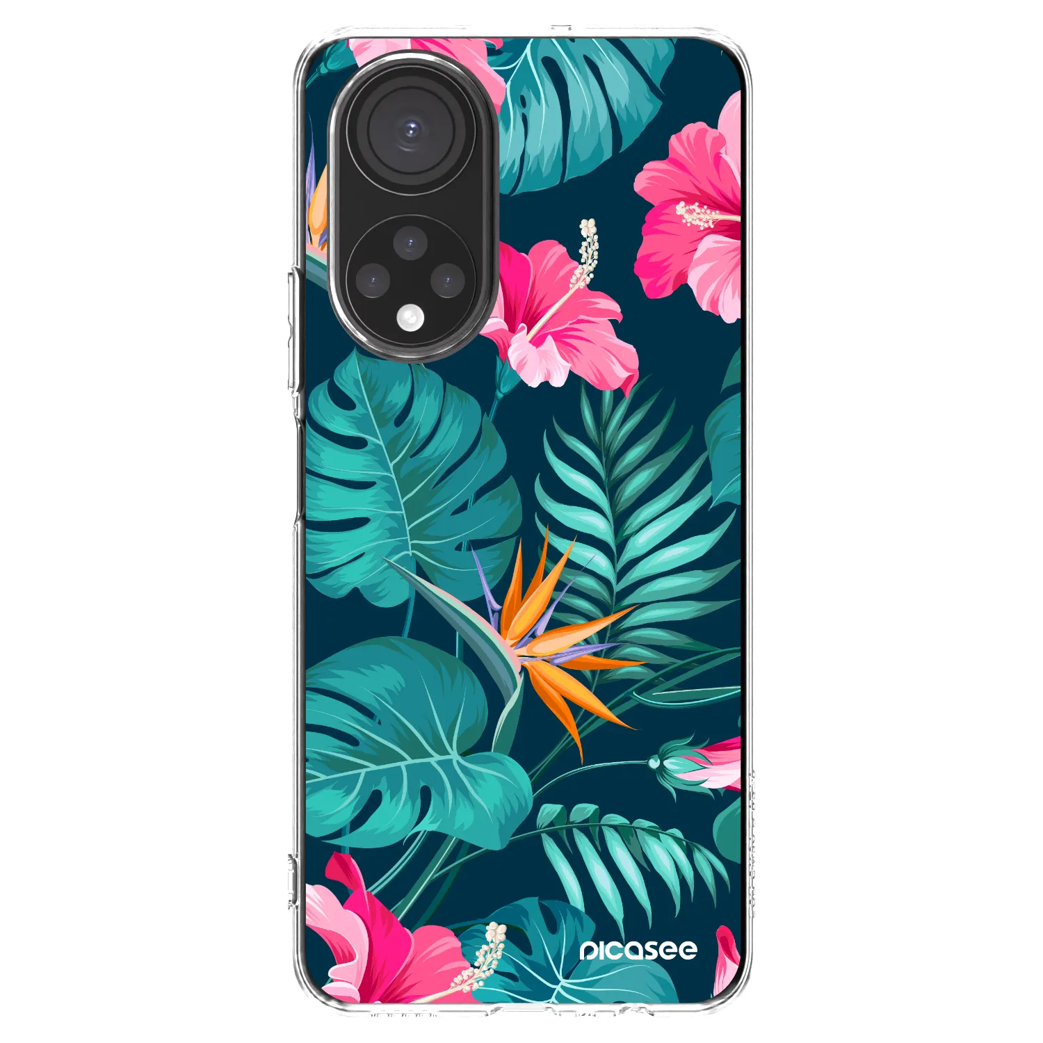 Picasee διαφανής θήκη σιλικόνης Honor X7 - Pink Monstera