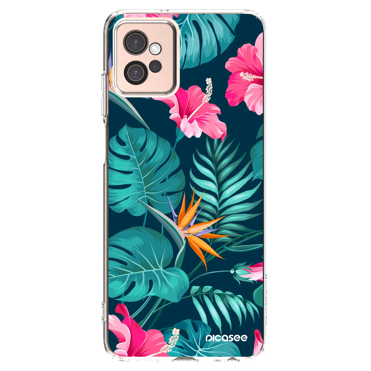 Picasee διαφανής θήκη σιλικόνης Motorola Moto G32 - Pink Monstera