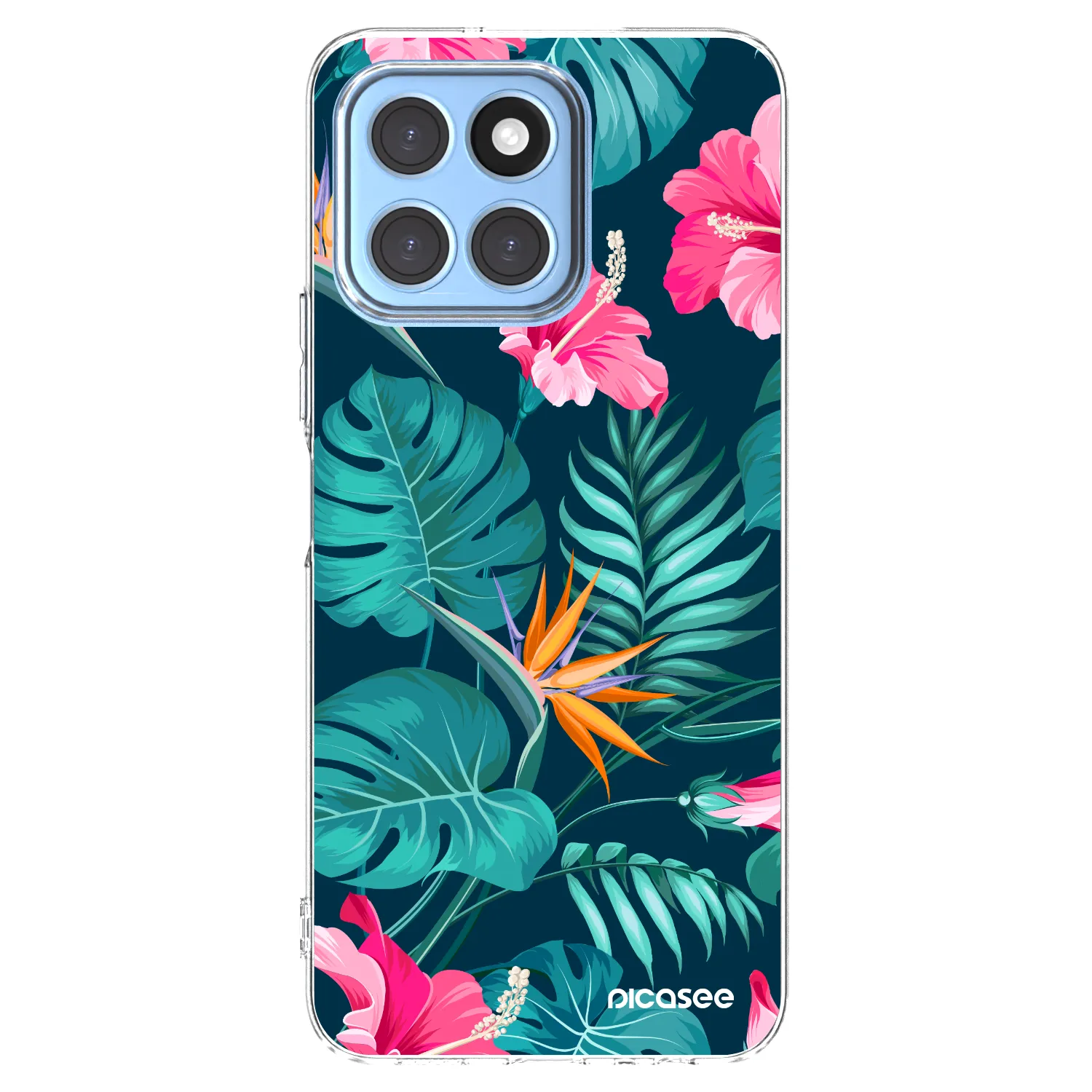 Picasee διαφανής θήκη σιλικόνης Honor X6 - Pink Monstera